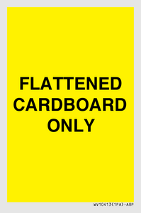 FLATTENED CARDBOARD ONLY